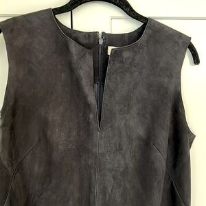 Tory Burch navy suede top